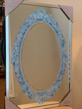 Princess Mirror 16"x24" Silver Blue